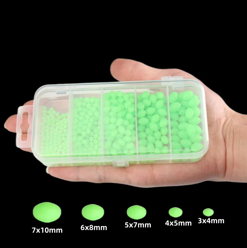 Fishing Lure Accessories - 375-teiliges Set Nachtleuchtende Angelköder: Harte Perlen,