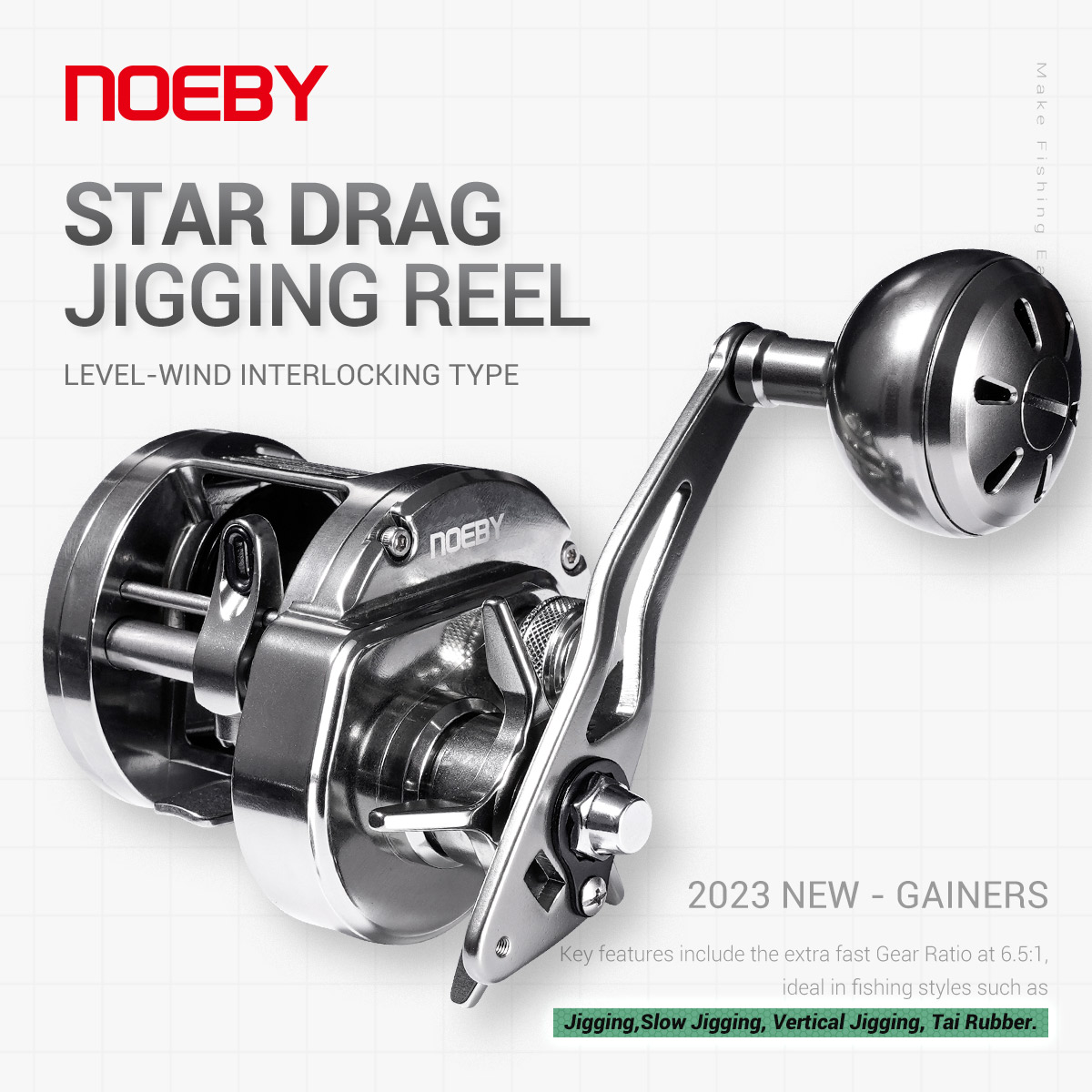 Daiwa Reel Bg - NOEBY Gainer Jigging-Rolle mit Metallgehäuse, Sternbremse,