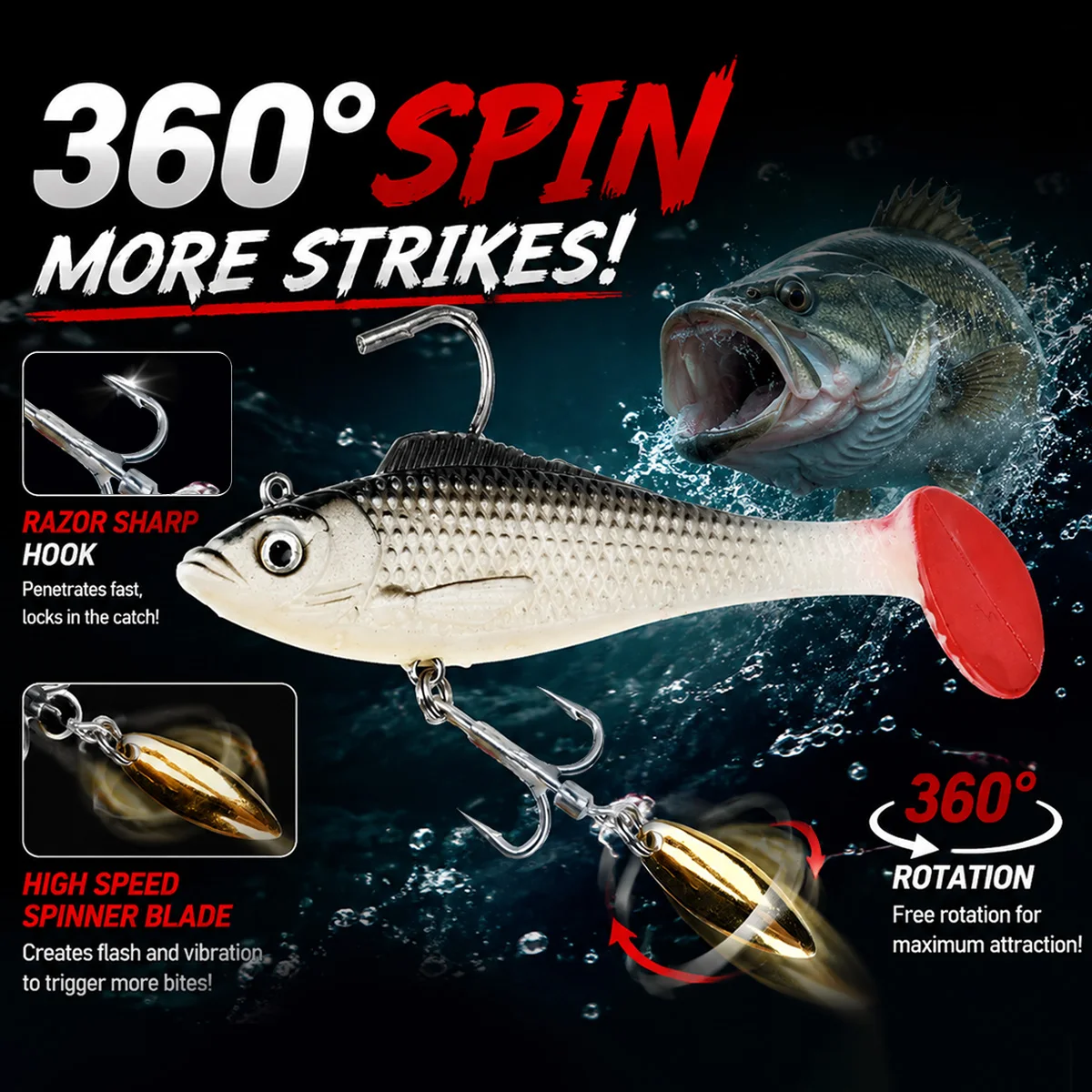 MEREDITH Spinnköder 10cm 12cm  – Fishing Lure Blade Bait Bewertung und Preis