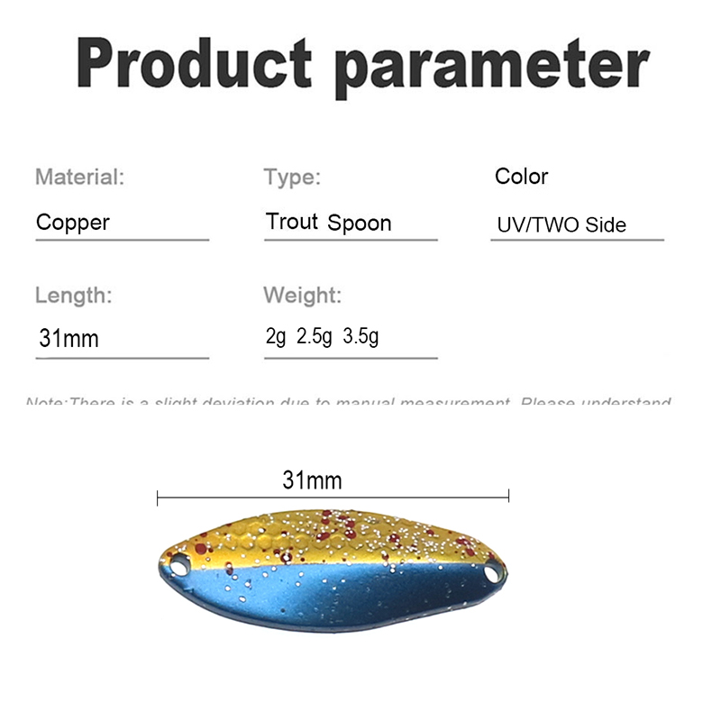 TROUT Spoon 2g 2.3g 3.5g Metal – Fishing Lure Spoon Bewertung und Preis