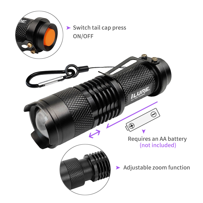 Mini UV Taschenlampe 395nm Ult – Fishing Lure Kit Bewertung und Preis